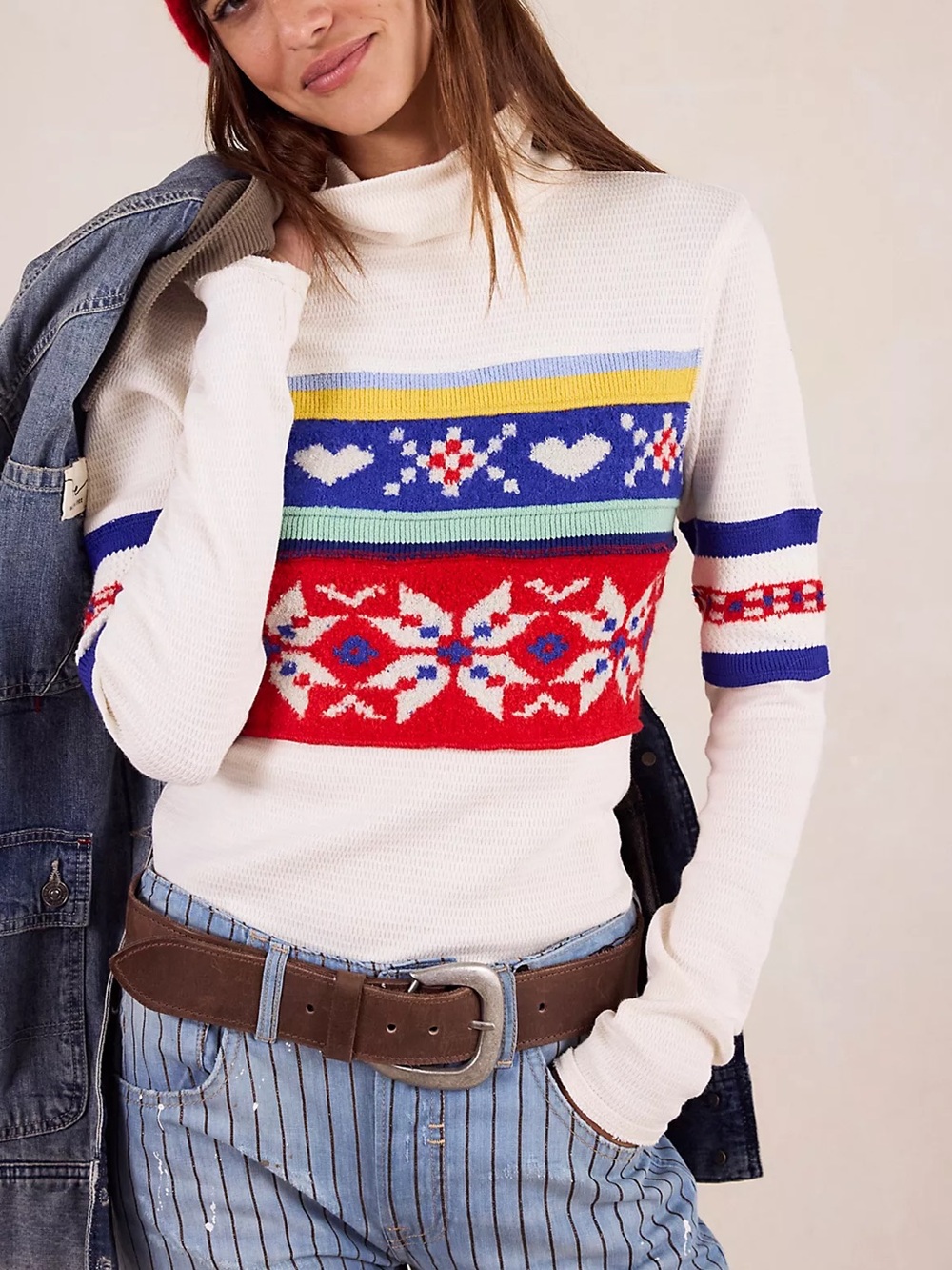 Free People We The Free Helsinki Swit Sweater - Tea Combo - NWT